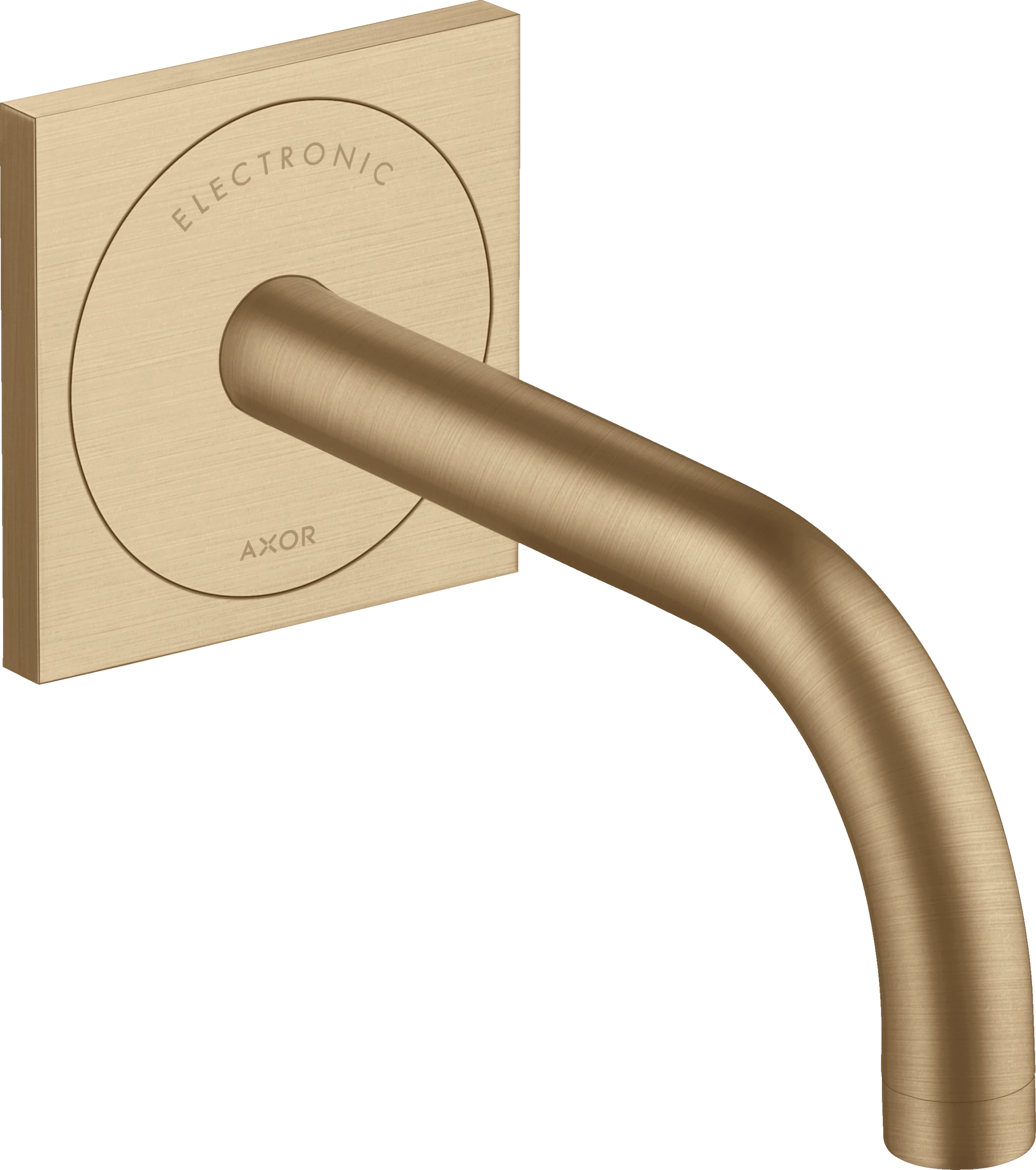 Axor Uno Electronic Basin Mixer For Concealed Installation Wall-mounted With Spout 165 Mm Brushed Bronze