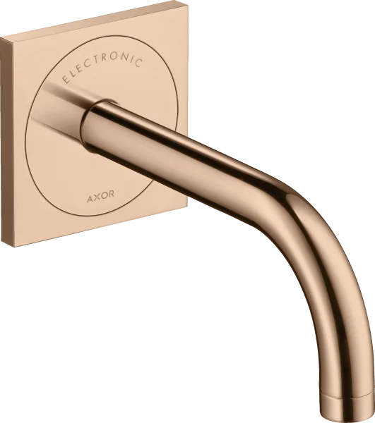 Axor Uno Electronic Basin Mixer For Concealed Installation Wall-mounted With Spout 165 Mm Polished Red Gold