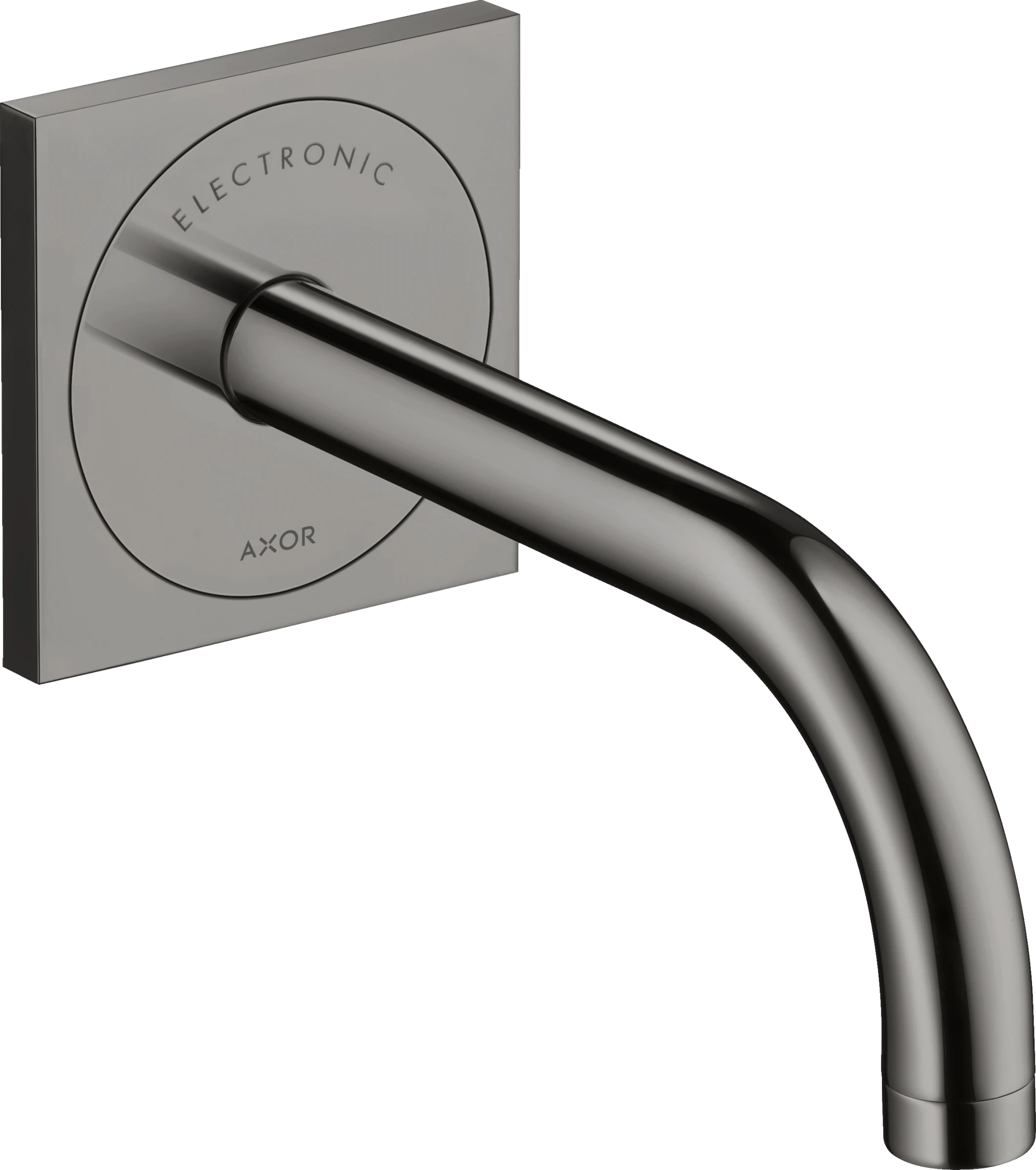 Axor Uno Electronic Basin Mixer For Concealed Installation Wall-mounted With Spout 165 Mm Polished Black Chrome