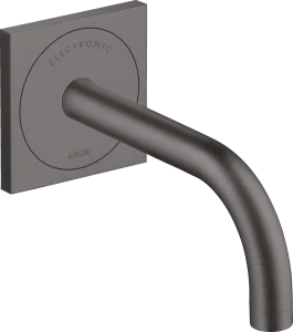Axor Uno Electronic Basin Mixer For Concealed Installation Wall-mounted With Spout 165 Mm Brushed Black Chrome