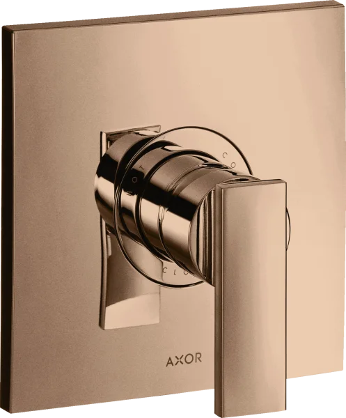 Axor Citterio Single Lever Manual Shower Mixer For Concealed Installation With Lever Handle Polished Red Gold
