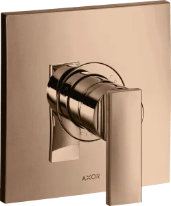 Axor Citterio Single Lever Manual Shower Mixer For Concealed Installation With Lever Handle Polished Red Gold
