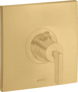 Axor Citterio Thermostatic Mixer Highflow For Concealed Installation With Lever Handle Gold Brushed