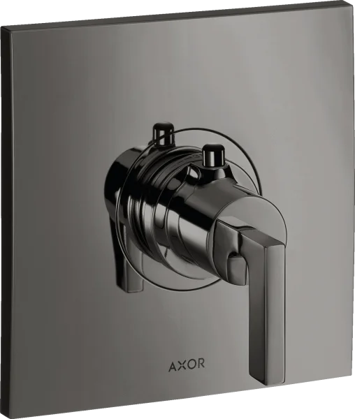 Axor Citterio Thermostatic Mixer Highflow For Concealed Installation With Lever Handle Polished Black Chrome