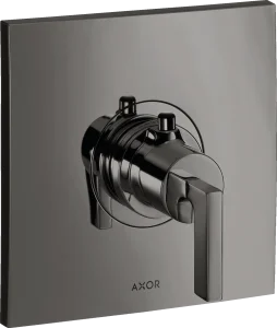 Axor Citterio Thermostatic Mixer Highflow For Concealed Installation With Lever Handle Polished Black Chrome
