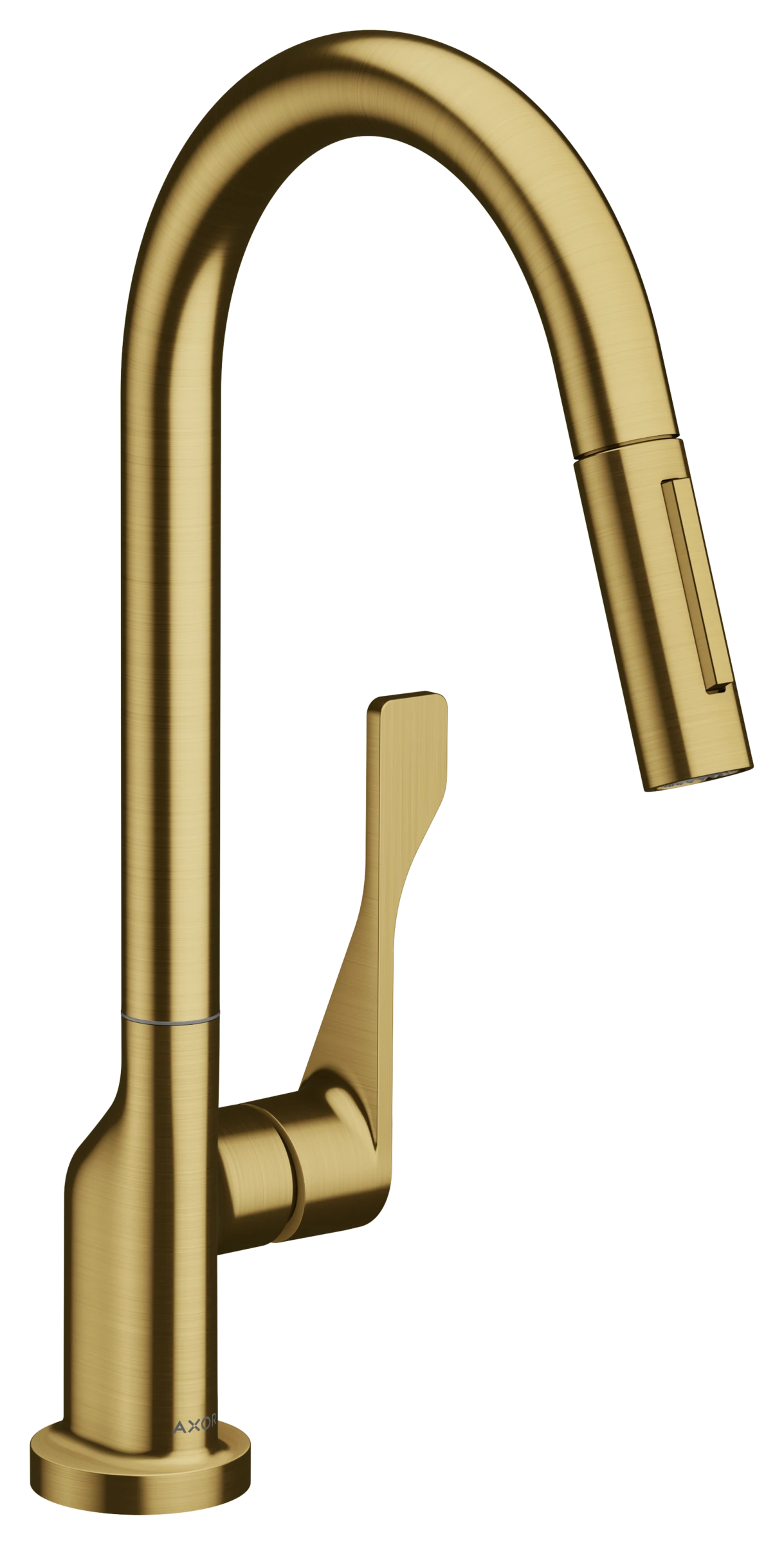 Axor Citterio Single Lever Kitchen Mixer 250 With Pull-out Spray Gold Brushed