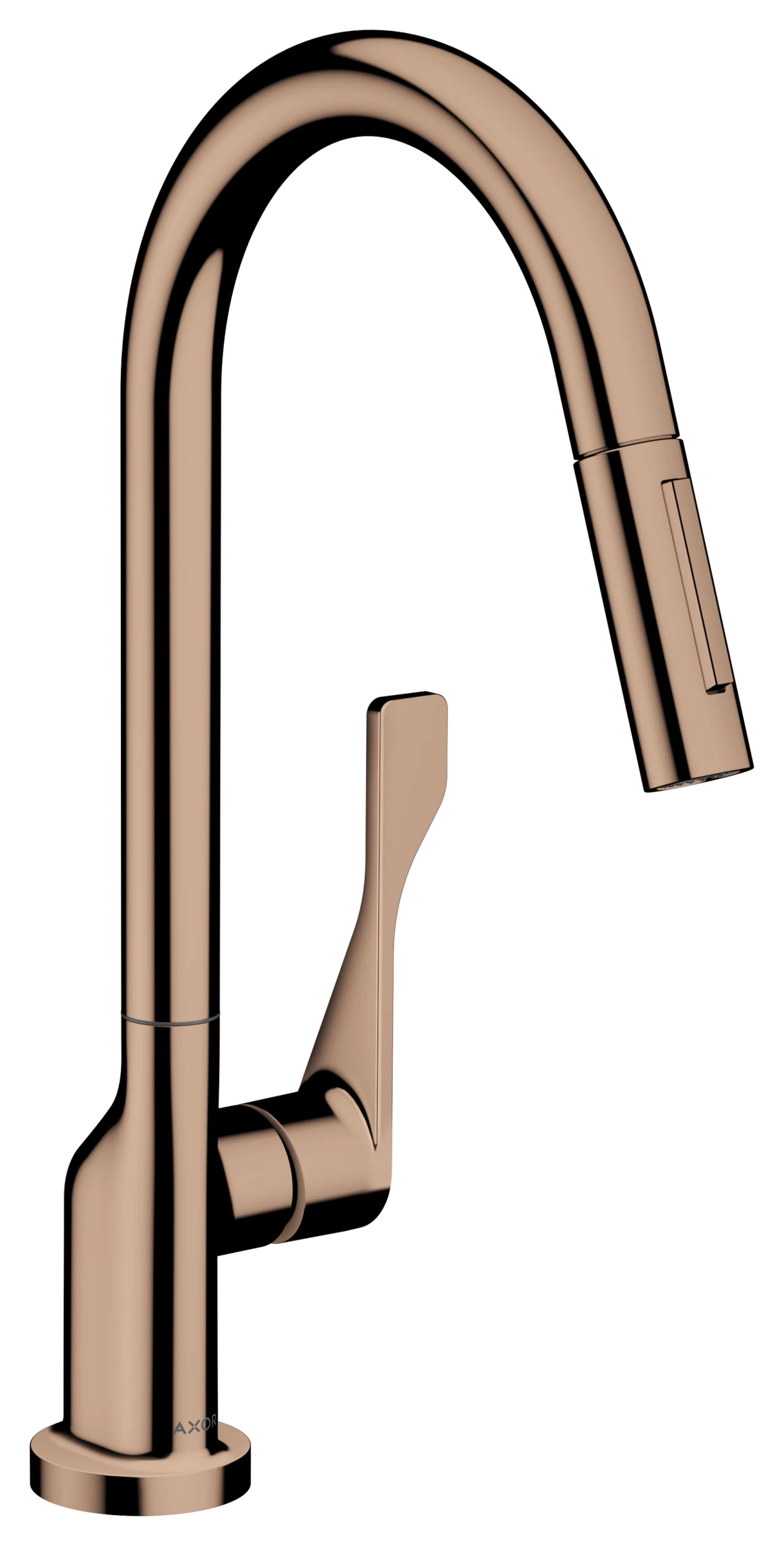 Axor Citterio Single Lever Kitchen Mixer 250 With Pull-out Spray Polished Red Gold