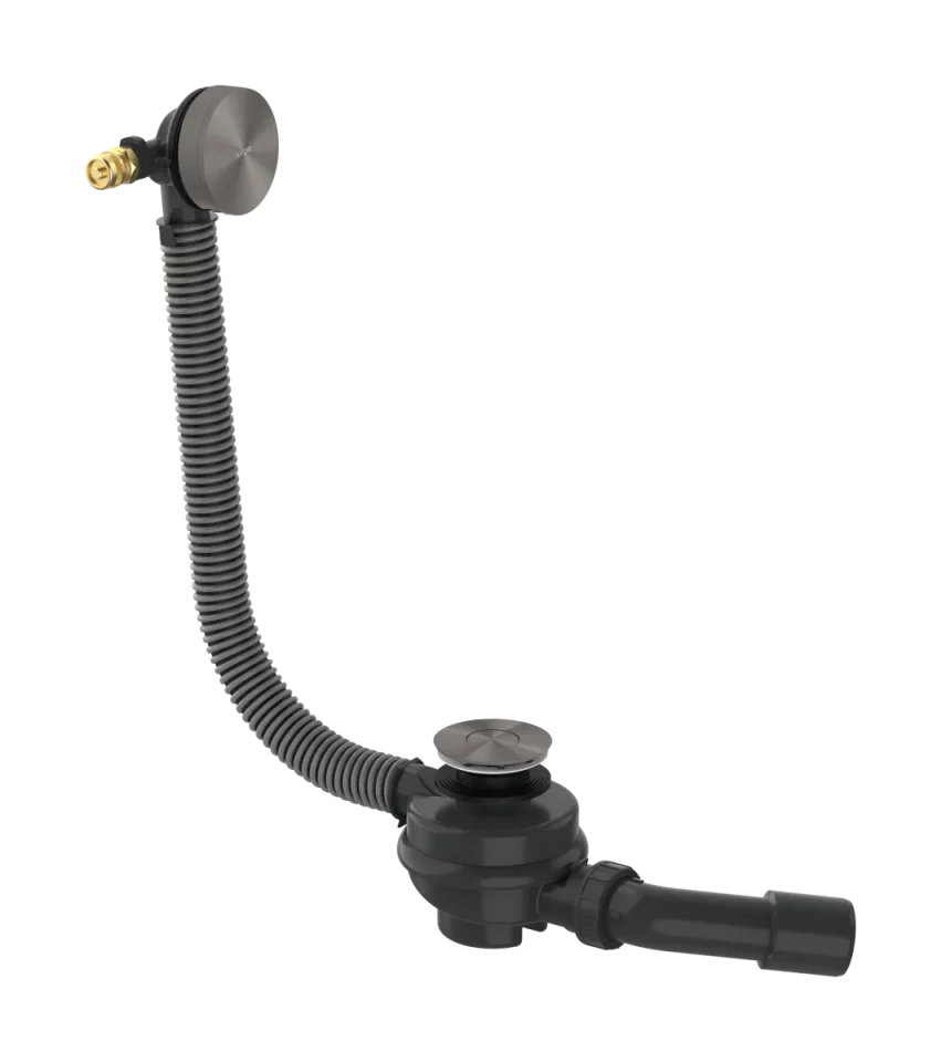 Axor Exafill Complete Set Basic Body And Finish Set With Bath Filler 501 X 263 X 128mm Gunmetal/chrome - Brushed product image - Image 1
