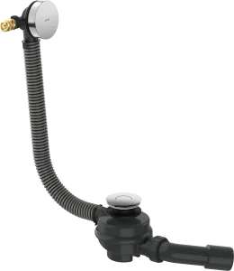 Axor Flexaplus Complete Set Of Basic Body And Finished Set Of Waste/overflow Fitting 501 X 263 X 128mm Chrome