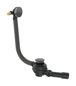 Axor Flexaplus Complete Set Of Basic Body And Finished Set Of Waste/overflow Fitting 501 X 263 X 128mm Gunmetal/chrome - Polished