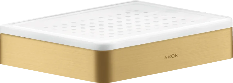 Axor Universal Softsquare Soap Dishes /-basket 210 X 182 X 135mm Gold - Brushed product image - Image 1