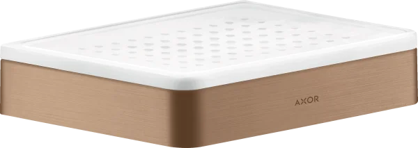 Axor Universal Softsquare Soap Dish / Shelf Brushed Red Gold