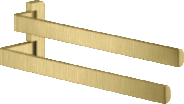 Axor Universal Softsquare Towel Holder Twin-handle Brushed Brass