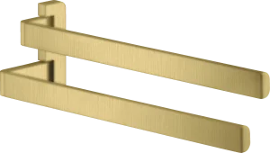 Axor Universal Softsquare Towel Holder Twin-handle Brushed Brass
