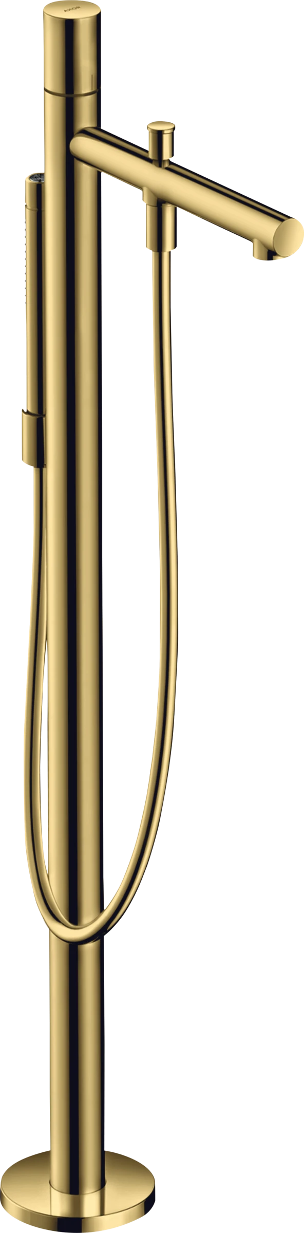 Axor Uno Single Lever Bath Mixer Floor-standing With Zero Handle Gold Polished