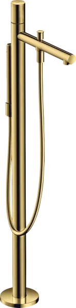 Axor Uno Single Lever Bath Mixer Floor-standing With Zero Handle Gold Polished