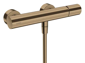 Axor Uno Single Lever Manual Shower Mixer For Exposed Installation With Zero Handle Brushed Bronze