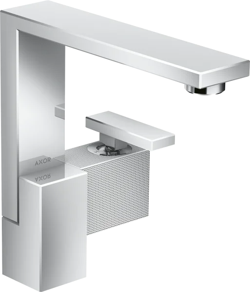 Axor Edge Single Lever Basin Mixer 190 With Push-open Waste - Diamond Cu Chrome