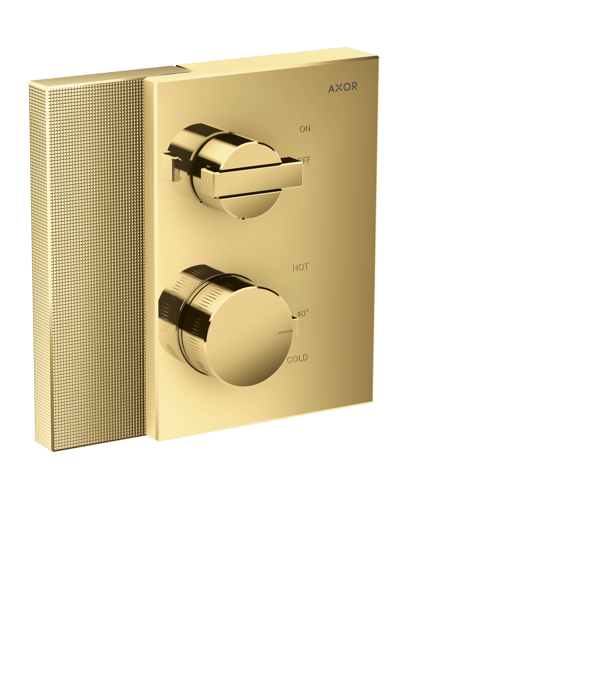 Axor Edge Thermostatic Shower Mixer Concealed 285 X 220 X 195mm Gold - Polished