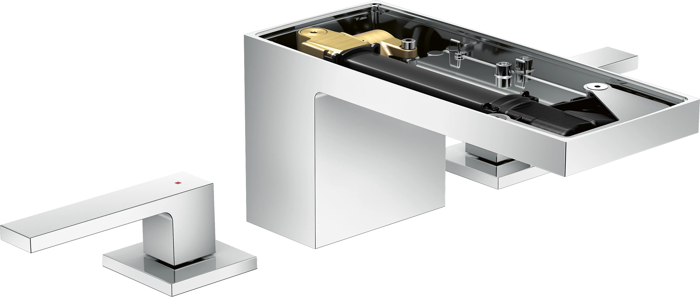 Axor Myedition 3-hole Basin Mixer 70 With Push-open Waste Without Plate Chrome