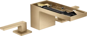Axor Myedition 3-hole Basin Mixer 70 With Push-open Waste Without Plate Brushed Bronze