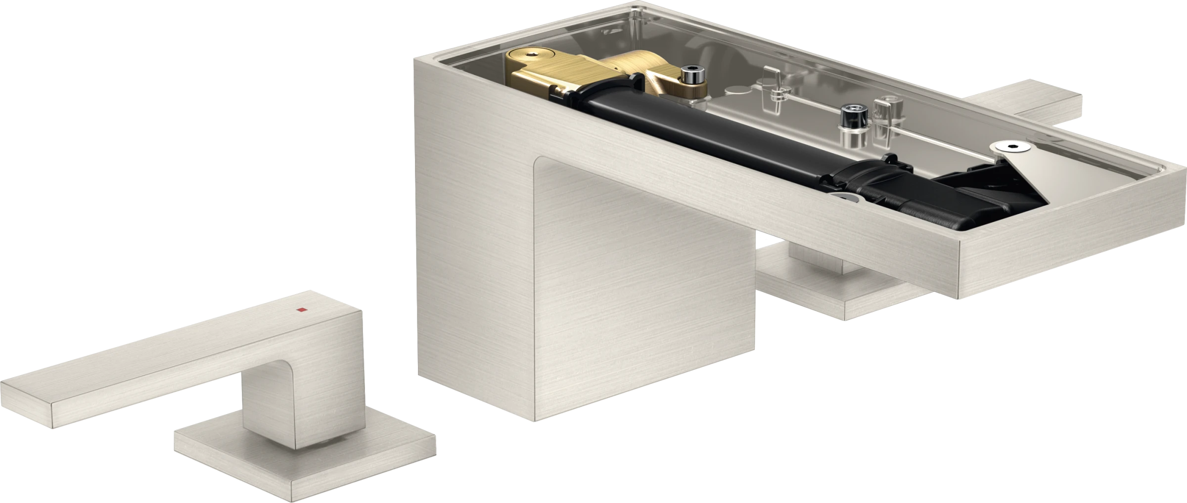 Axor Myedition 3-hole Basin Mixer 70 With Push-open Waste Without Plate Stainless Steel