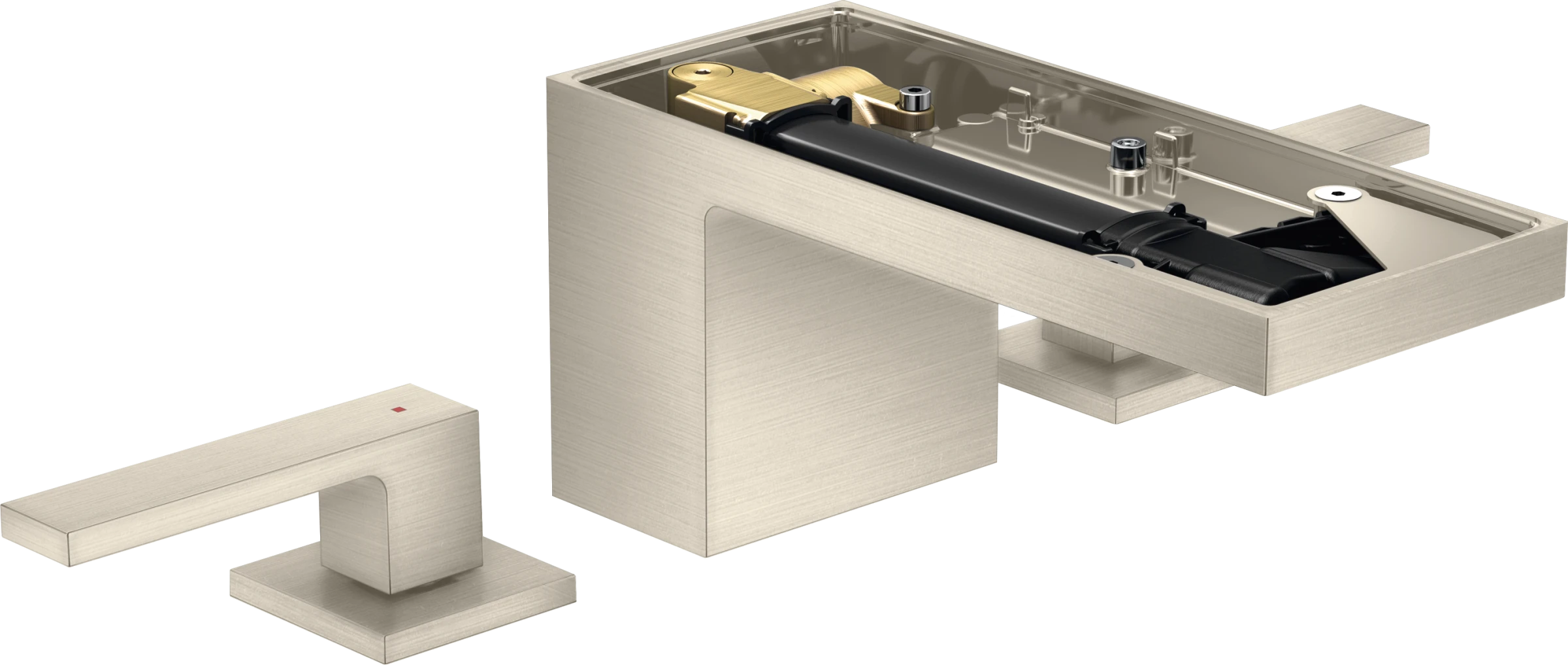 Axor Myedition 3-hole Basin Mixer 70 With Push-open Waste Without Plate Brushed Nickel