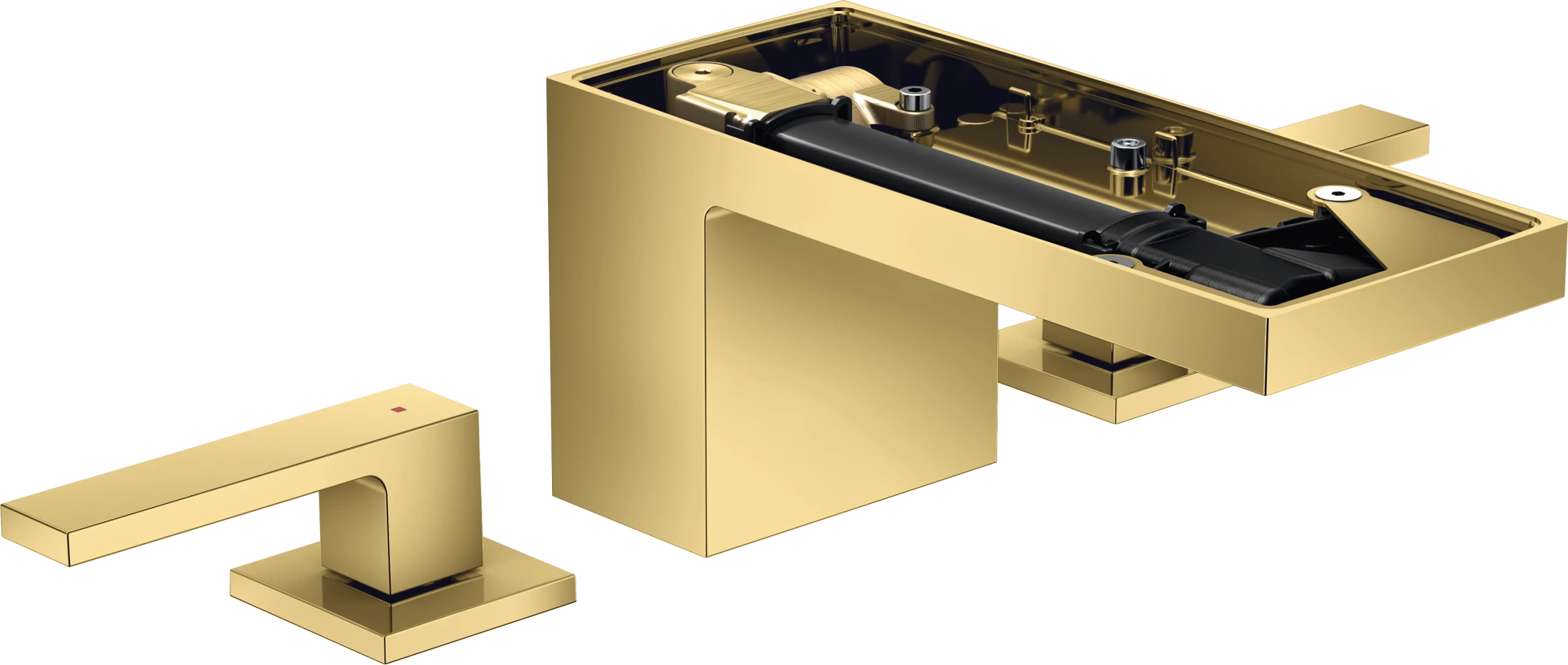 Axor Myedition 3-hole Basin Mixer 70 With Push-open Waste Without Plate Gold Polished