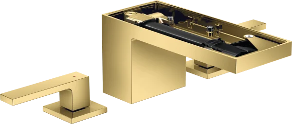 Axor Myedition 3-hole Basin Mixer 70 With Push-open Waste Without Plate Gold Polished