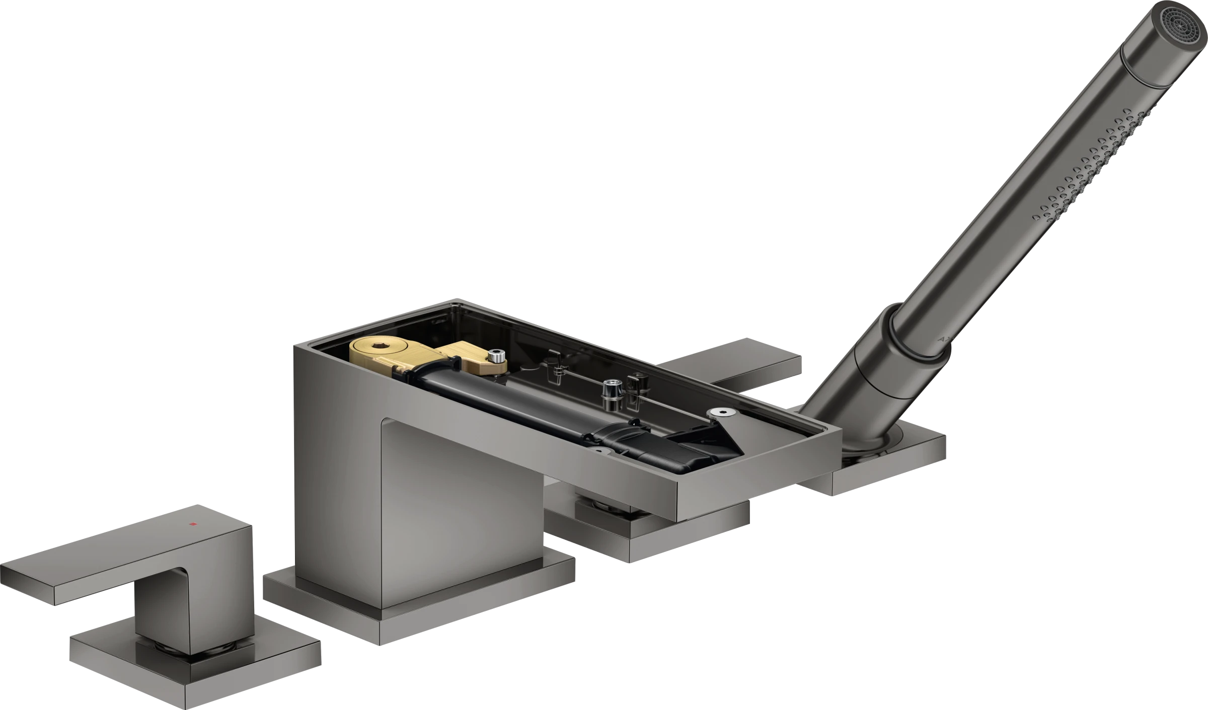 Axor Myedition 4-hole Rim-mounted Bath Mixer Without Plate Polished Black Chrome