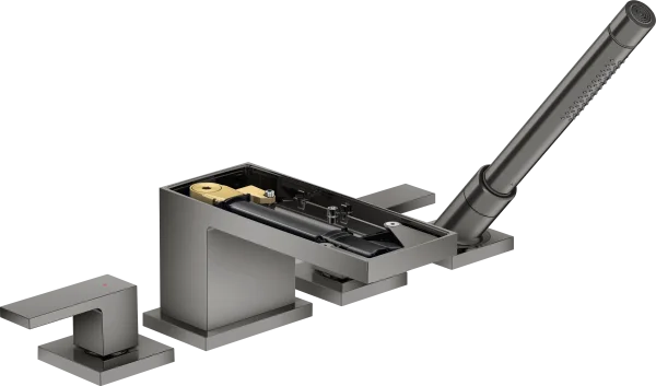Axor Myedition 4-hole Rim-mounted Bath Mixer Without Plate Polished Black Chrome