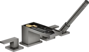 Axor Myedition 4-hole Rim-mounted Bath Mixer Without Plate Polished Black Chrome