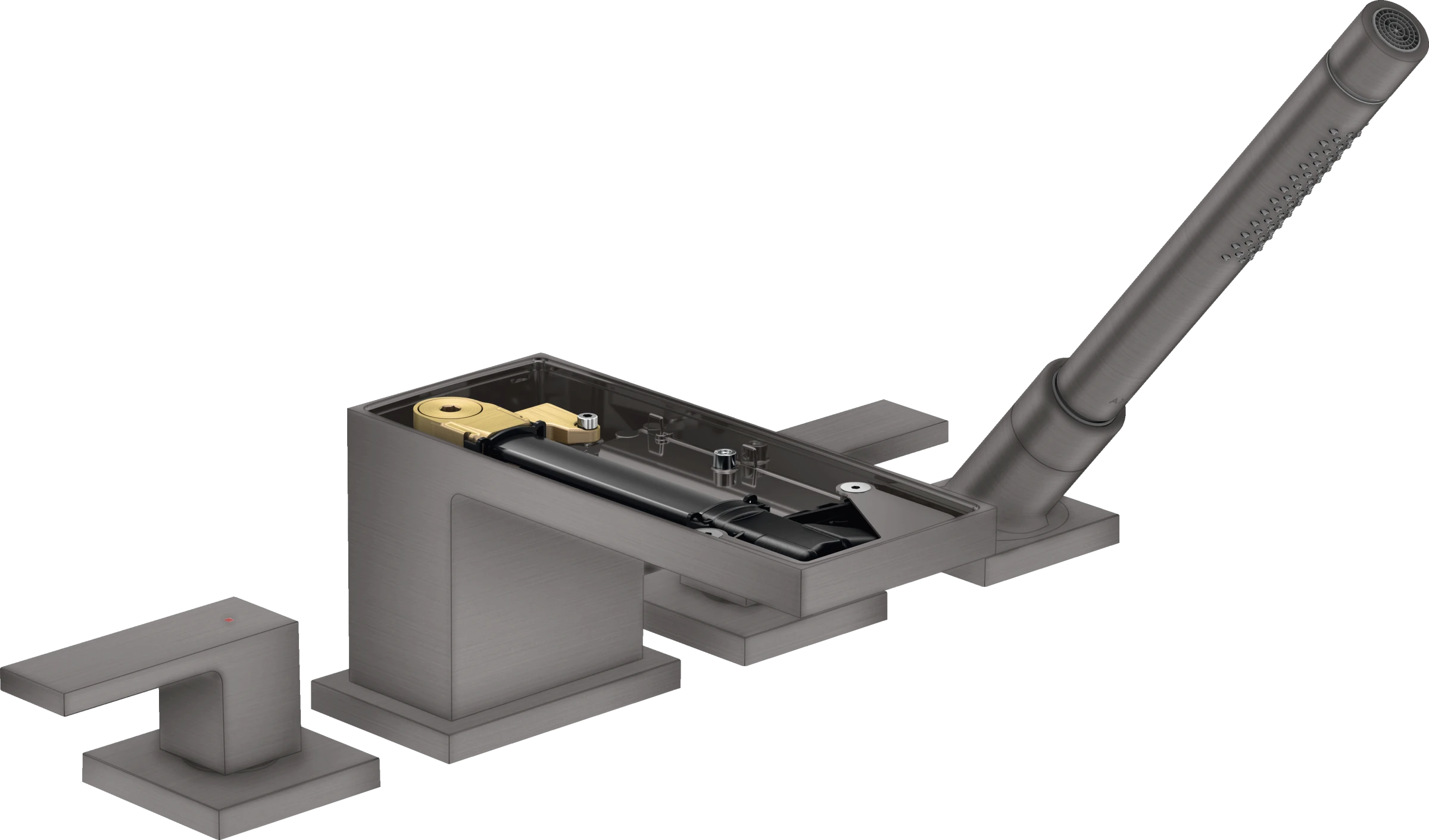 Axor Myedition 4-hole Rim-mounted Bath Mixer Without Plate Brushed Black Chrome