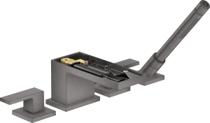 Axor Myedition 4-hole Rim-mounted Bath Mixer Without Plate Brushed Black Chrome