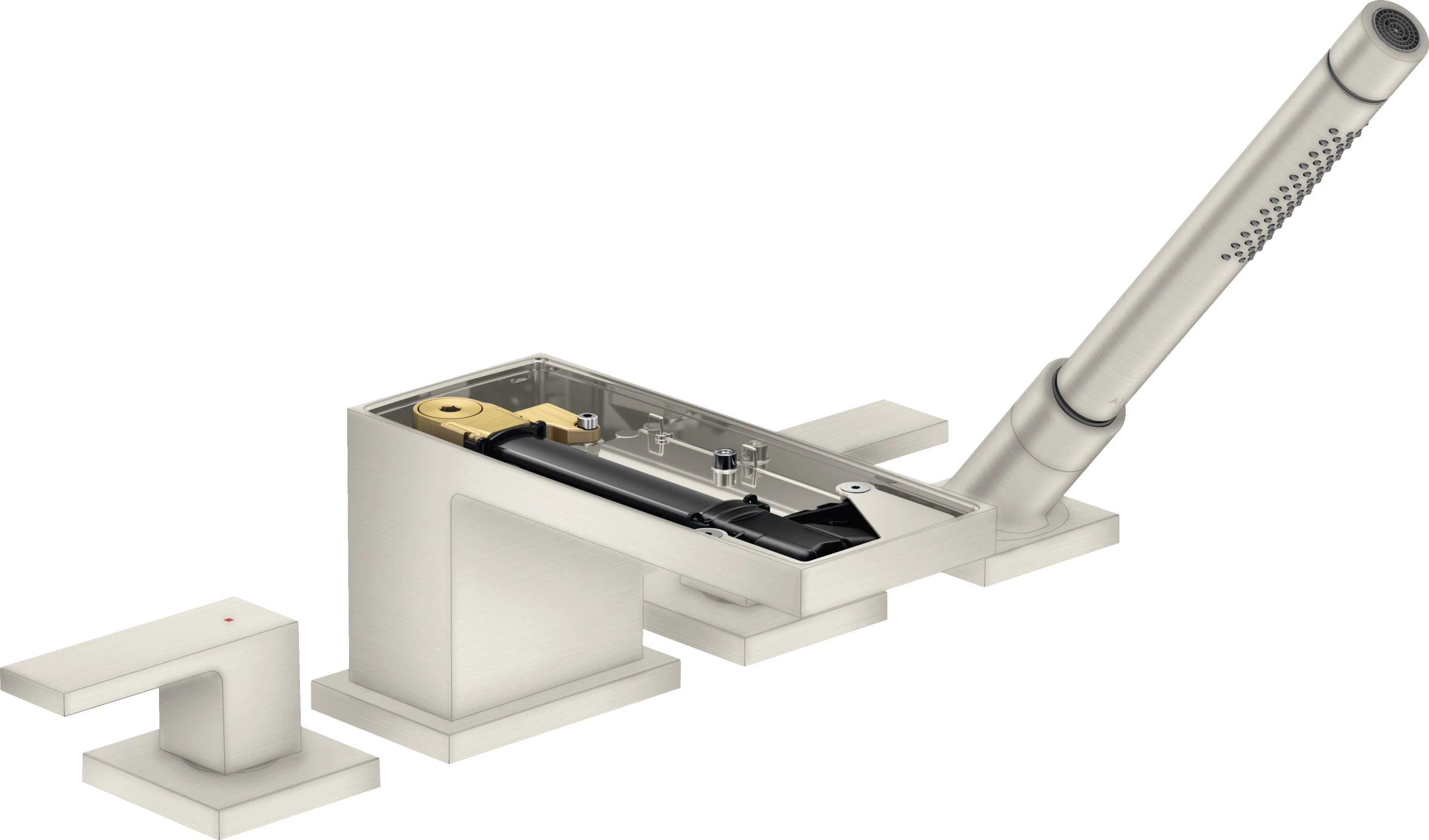 Axor Myedition 4-hole Rim-mounted Bath Mixer Without Plate Stainless Steel
