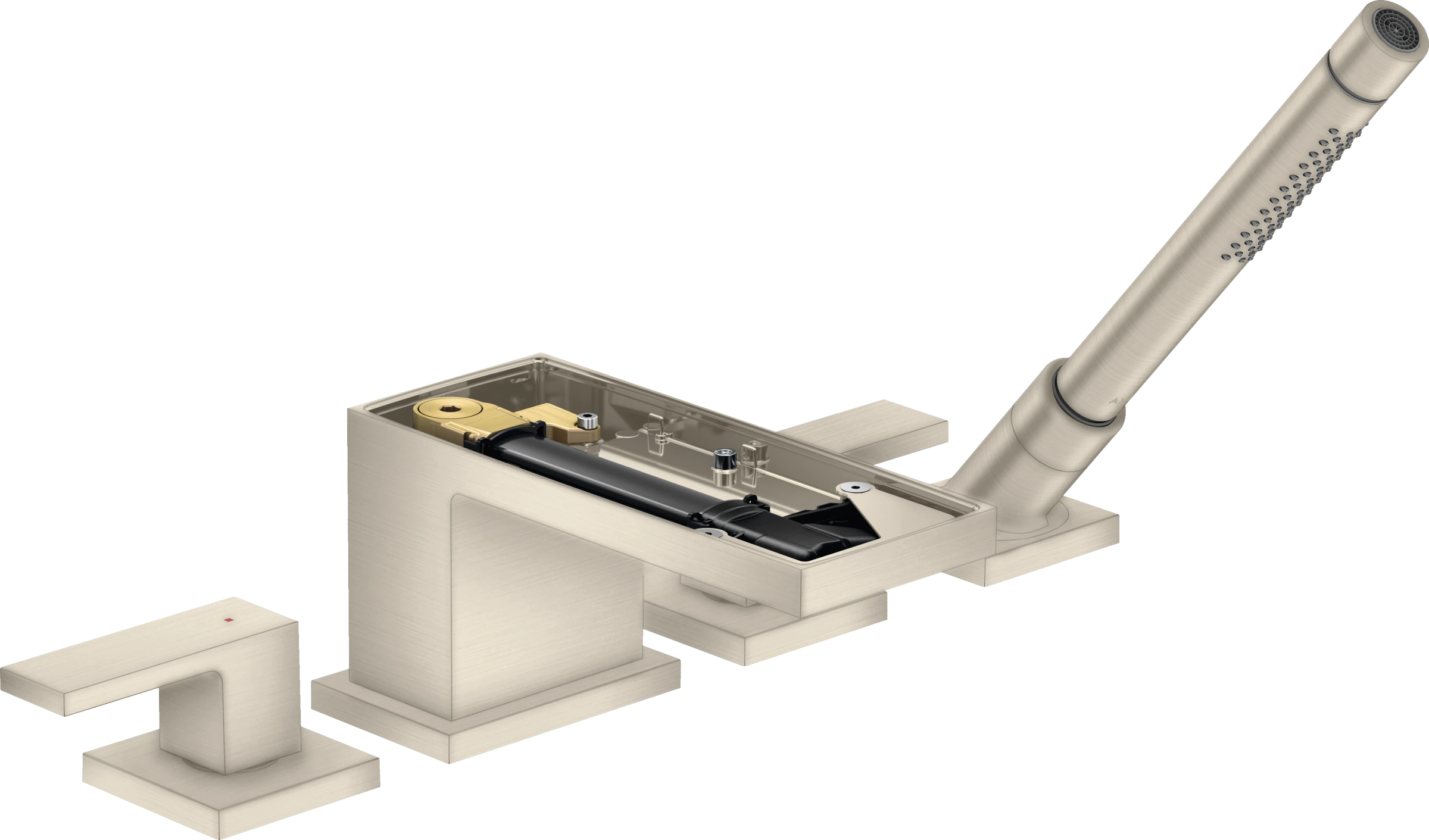 Axor Myedition 4-hole Rim-mounted Bath Mixer Without Plate Brushed Nickel