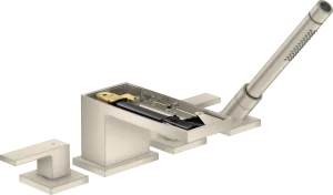 Axor Myedition 4-hole Rim-mounted Bath Mixer Without Plate Brushed Nickel