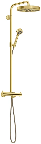 Axor One Showerpipes With Thermostatic Mixer 1020 X 350 X 170mm Brass - Brushed