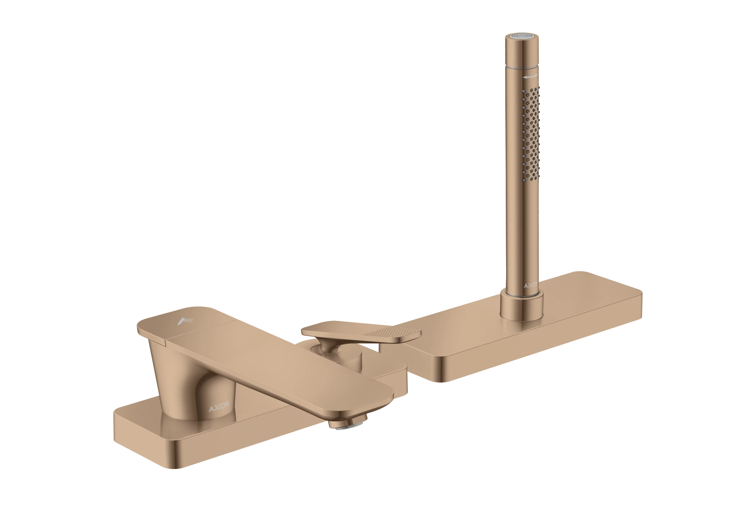 Axor Citterio C Bath Mixers Concealed 555 X 283 X 230mm Rose Gold/gold - Polished