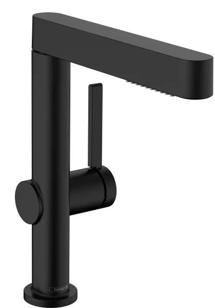 Hansgrohe Finoris Single Lever Basin Mixer 230 With Pull-out Spray, 2jet And Push-open Waste Set Matt Black