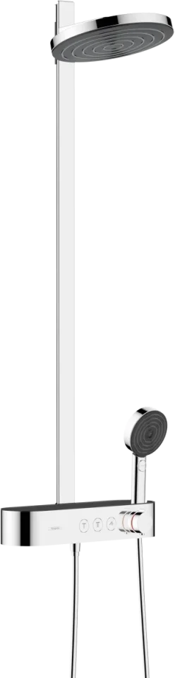 Hansgrohe Pulsify S Showerpipes With Thermostatic Mixer 1187 X 360 X 165mm Chrome product image - Image 1