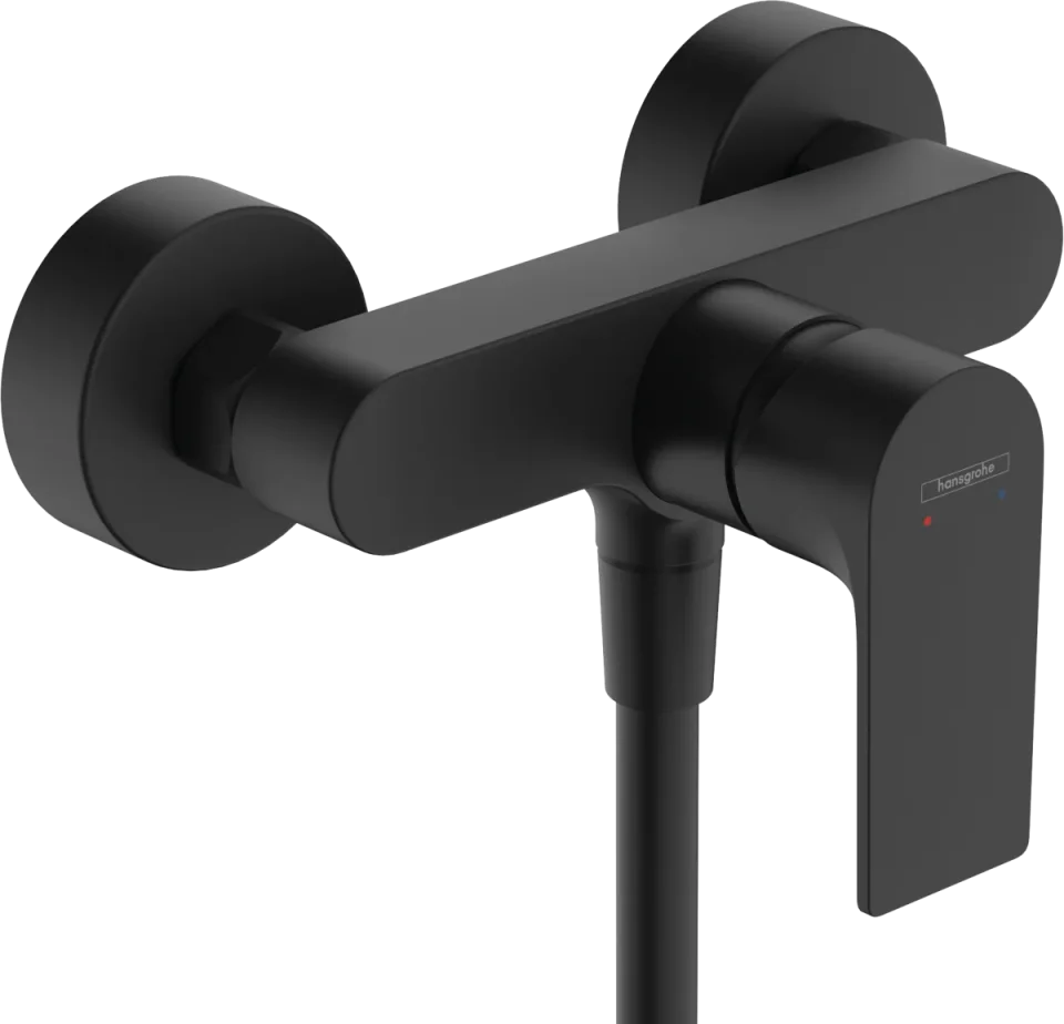 Hansgrohe Rebris E Shower Mixers Exposed 245 X 195 X 155mm Black - Matt product image - Image 1