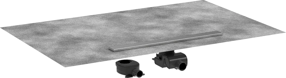 Hansgrohe Raindrain Allround Shower Wastes 1183 X 160 X 132mm Stainless Steel - Brushed product image - Image 1