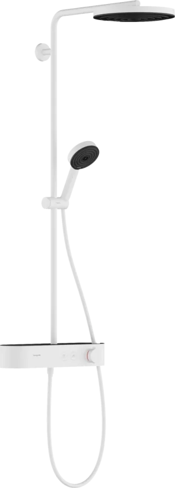 Hansgrohe Pulsify S Showerpipes With Thermostatic Mixer 1190 X 365 X 190mm White - Matt product image - Image 1