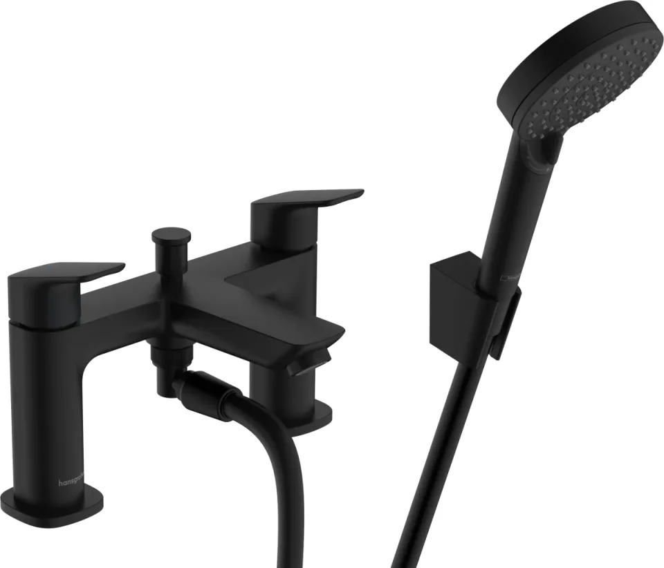 Hansgrohe Logis Bath Mixers Concealed 285 X 225 X 180mm Black - Matt product image - Image 1