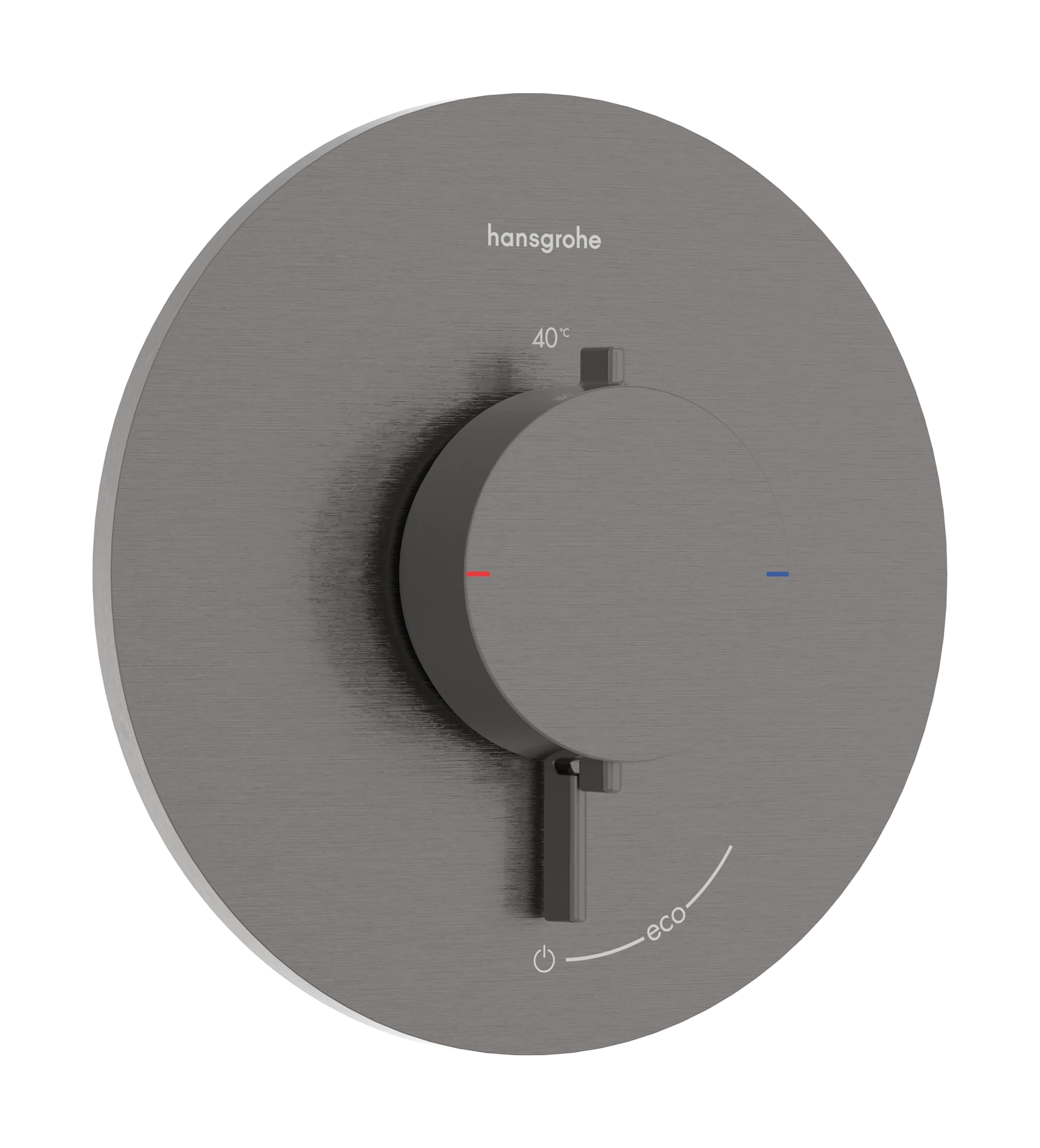 Hansgrohe Ecostat Comfort S Thermostatic Shower Mixer Concealed 262 X 233 X 168mm Gunmetal/chrome - Brushed