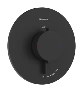 Hansgrohe Ecostat Comfort S Thermostatic Shower Mixer Concealed 262 X 233 X 168mm Black - Matt