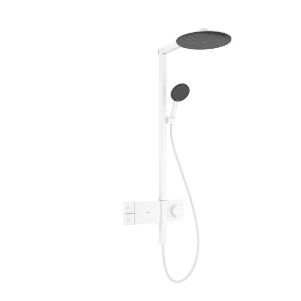 Hansgrohe Raindance Alive S Showerpipes With Thermostatic Mixer 1170 X 350 X 180mm White - Matt