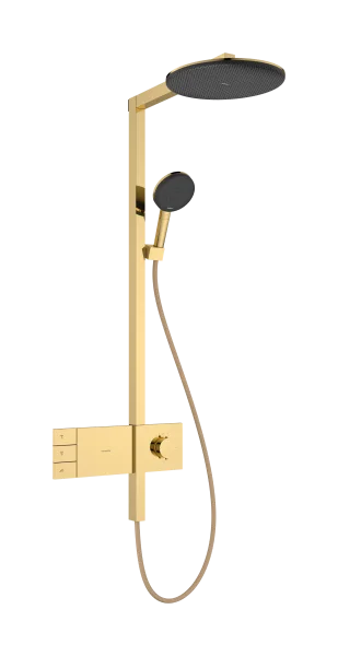 Hansgrohe Raindance Alive S Showerpipes With Thermostatic Mixer 1170 X 350 X 180mm Gold - Polished