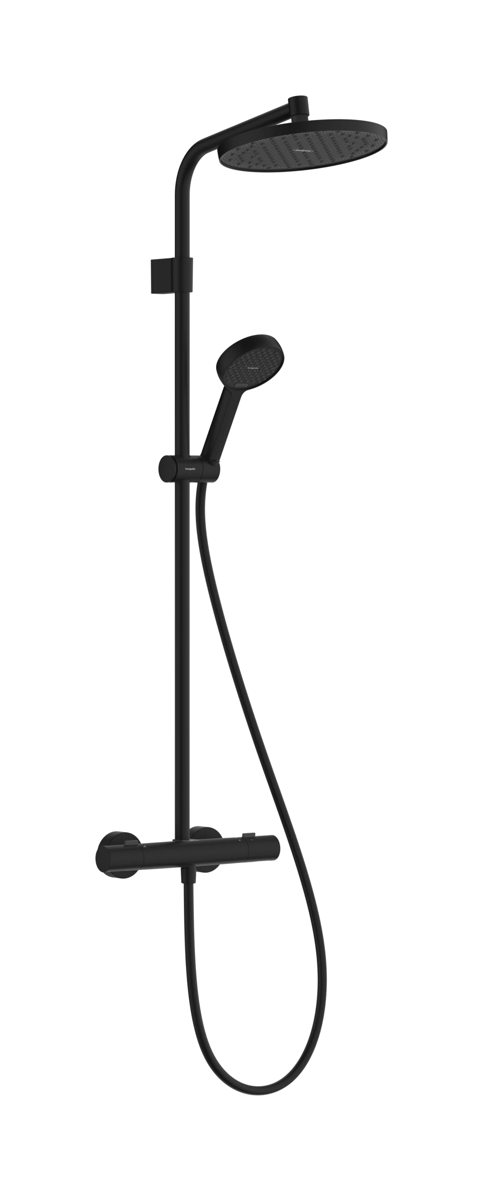 Hansgrohe Activera S Showerpipes With Thermostatic Mixer 1080 X 355 X 100mm Black - Matt